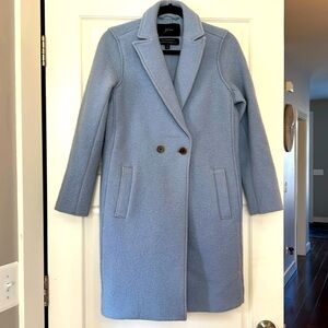 J Crew - size 2 wool coat gentle blue color.